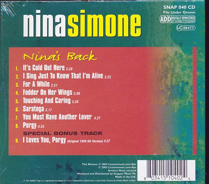 Nina Simone - Nina's Back (+bonus track) (CD)