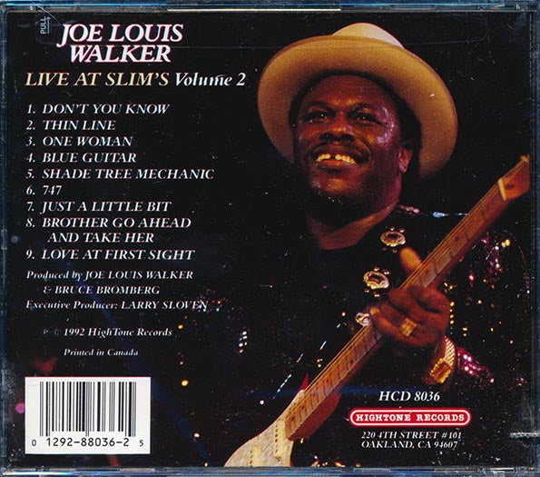 Joe Louis Walker - Live At Slim's Volume 2 (CD)