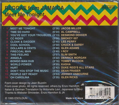 Lee Perry, Desmond Dekker, Tommy McCook, Slim Smith, Etc. - Reggae From Jamaica: Meet Me Tonight (CD)