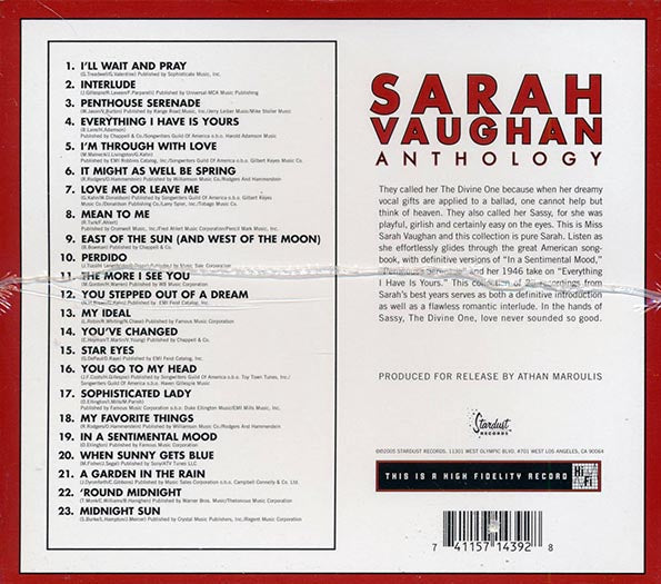 Sarah Vaughan - Anthology (CD)