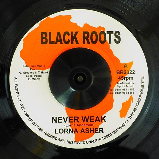 Lorna Asher - Never Weak  /  Tad Hunter - Pay The Piper (7")