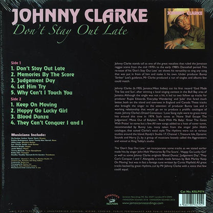Johnny Clarke - Don't Stay Out Late (LP) - PureSound Records