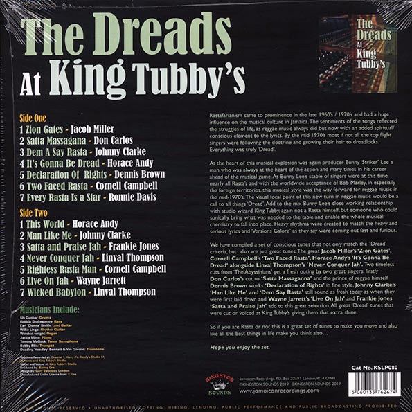 Jacob Miller, Don Carlos, Wayne Jarrett, Linval Thompson, Etc. - The Dreads At King Tubby's (LP) - PureSound Records