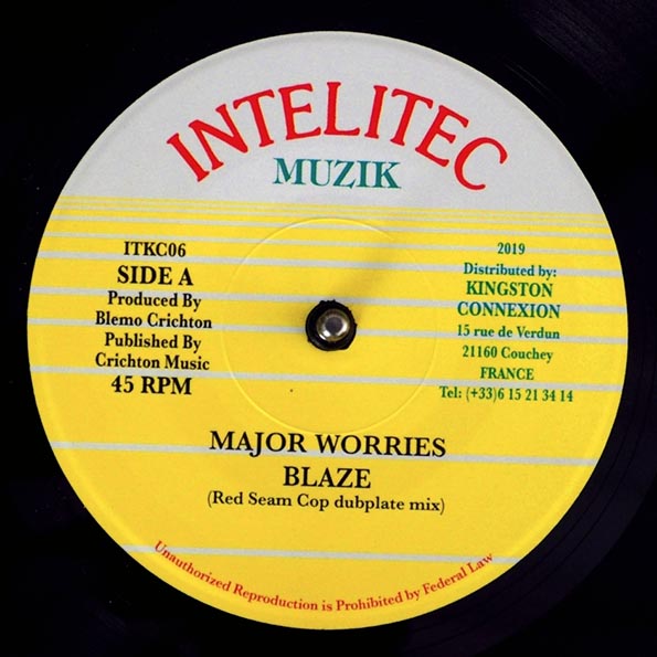 Major Worries - Blaze (Red Seam Cop Dubplate Mix)  /  Version (7")