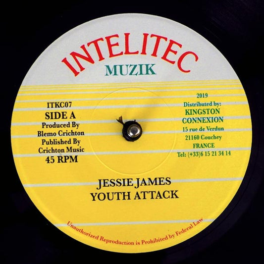 Jesse James - Youth Attack  /  Version (7")