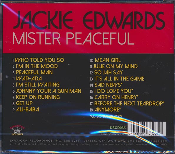 Jackie Edwards - Mister Peaceful (CD)