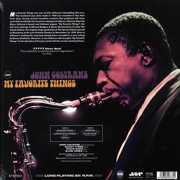 John Coltrane - My Favorite Things (+bonus track) (ltd. ed.) (180g) (LP) - PureSound Records