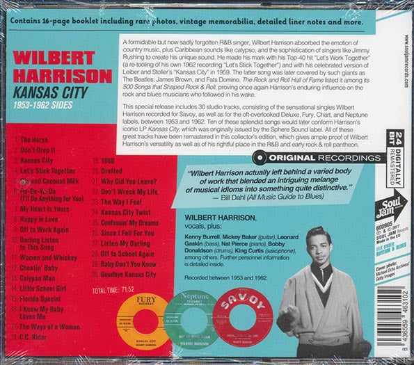Wilbert Harrison - Kansas City: 1953-1962 Sides (30 tracks) (incl. 16-page booklet) (remastered) (CD)