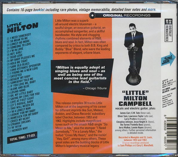 Little Milton - Long Distance Operator: 1953-1962 Sun, Meteor, Bobbin & Checker Sides (30 tracks) (incl. 16-page booklet) (24-bit mastering) (CD)