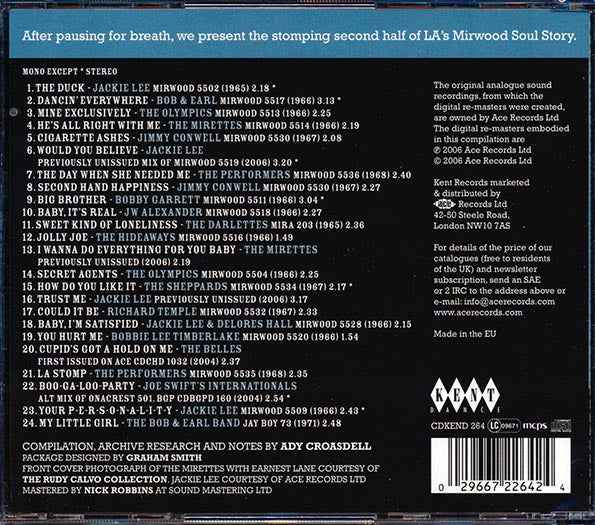 Jackie Lee, The Olympics, The Mirettes, The Hideaways, Etc. - The Mirwood Soul Story Volume 2 (24 tracks) (CD)