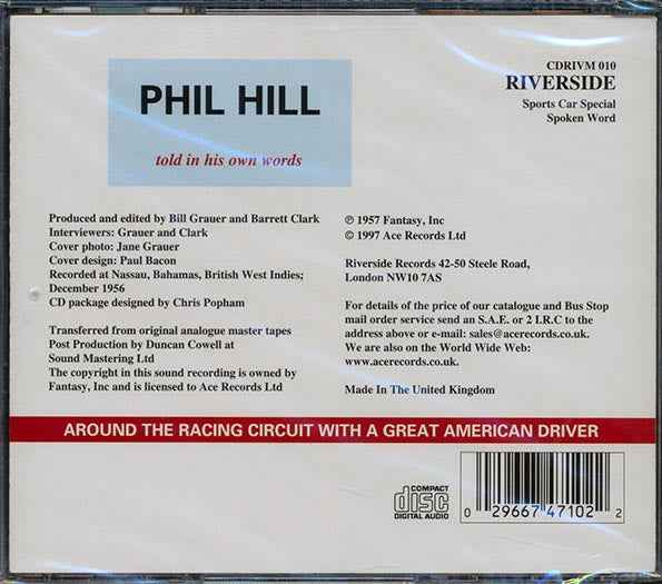 Phil Hill - Told In His Own Words: Around The Racing Circuit With A Great American Driver (CD)