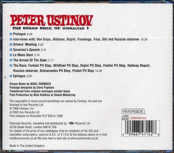 Peter Ustinov - The Grand Prix Of Gibraltar! (CD)
