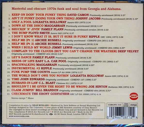 Johnny Jacobs, Archie Russell, Family Plann, Etc. - Southern Groove: Hotlanta, Aware & Clintone Funk & Soul (22 tracks) (incl. large booklet) (CD)