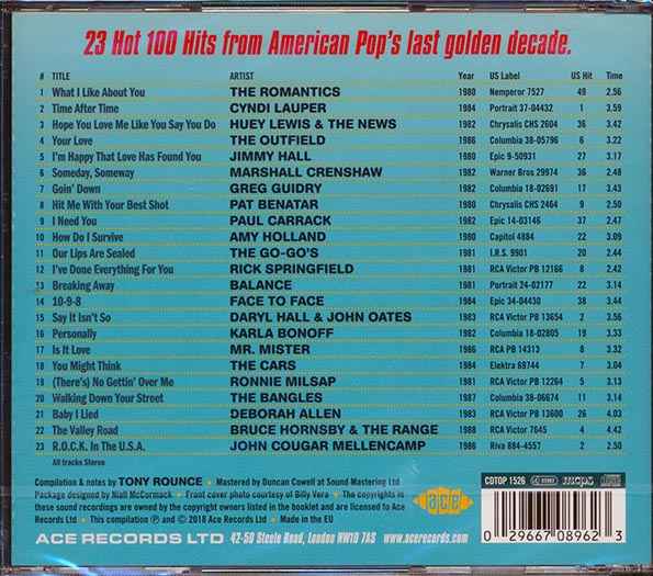 Pat Benatar, The Go Go's, Marshall Crenshaw, The Bangles, Etc. - Rockin' In The USA: Hot 100 Hits Of The 80s (23 tracks) (incl. large booklet) (CD)