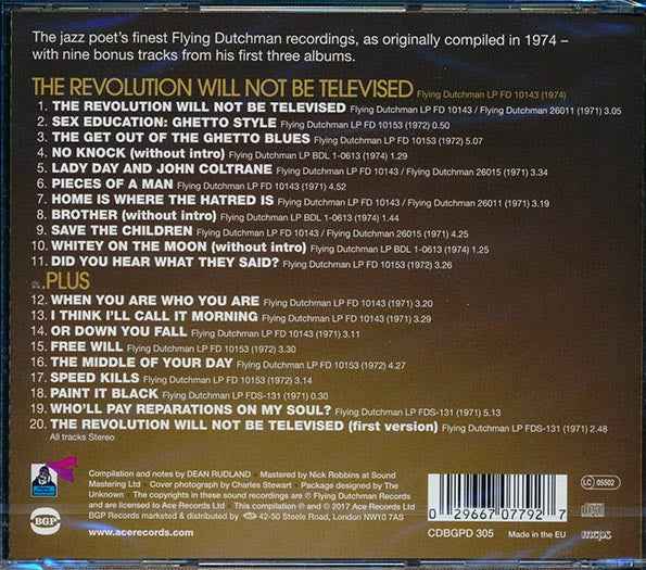 Gil Scott-Heron - The Revolution Will Not Be Televised..Plus (20 tracks) (+ 10 bonus tracks) (incl. large booklet) (CD)