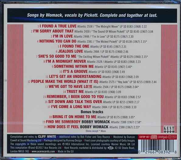 Wilson Pickett - Sings Bobby Womack (20 tracks) (incl. large booklet) (CD)