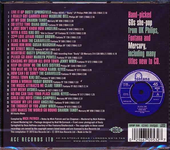 Dusty Springfield, Kiki Dee, Millie, Etc. - Live It Up! Bayswater Beat Girls 1964-1967 (25 tracks) (incl. large booklet) (CD)