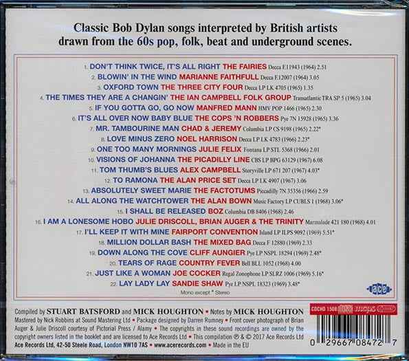 Marianne Faithfull, The Fairies, Brian Auger, Etc. - Take What You Need: UK Covers Of Bob Dylan Songs 1964-69 (22 tracks) (incl. large booklet) (CD)