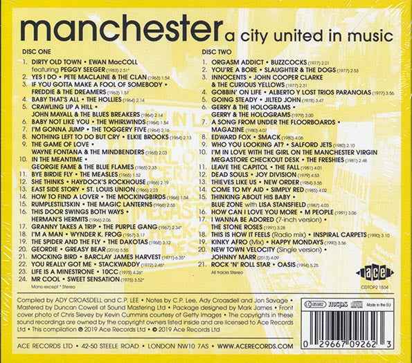 Buzzcocks, Joy Division, John Myall, Simply Red, Etc. - Manchester: A City United In Music (45 tracks) (2xCD) (incl. large booklet) (deluxe 3-fold digipak) (CD)
