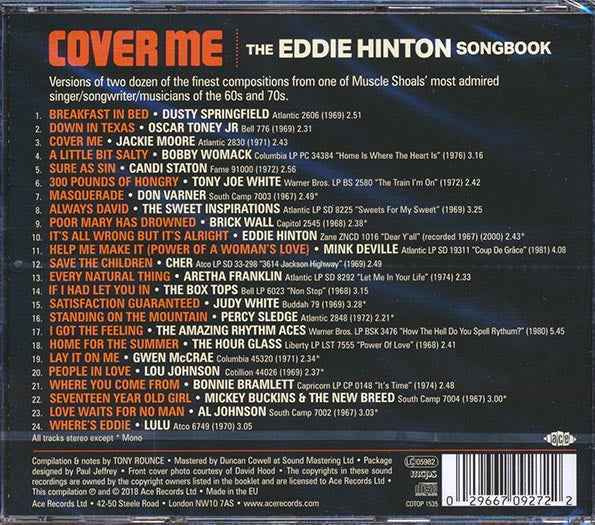 Cher, Bobby Womack, Candi Staton, Etc. - Cover Me: The Eddie Hinton Songbook (24 tracks) (incl. large booklet) (CD)