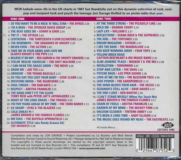 Joe Tex, The Byrds, The Troggs, Sonny & Cher, Etc. - Jon Savage's 1967: The Year Pop Divided (48 tracks) (2xCD) (incl. large booklet) (CD)