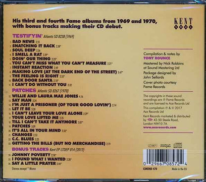 Clarence Carter - Testifyin' + Patches (2 albums on 1 CD) (26 tracks) (+ 4 bonus tracks) (CD)
