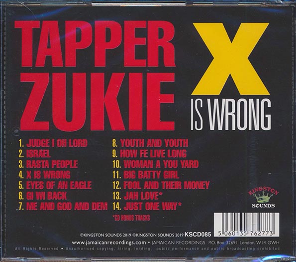 Tappa Zukie - X Is Wrong (CD)
