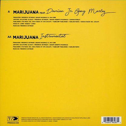 Jah Cure, Damian Marley - Marijuana  /  Marijuana Instrumental (7")