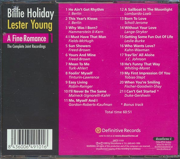 Billie Holiday - A Fine Romance: The Complete Joint Recordings (CD)
