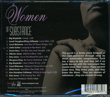 Etta Jones, Big Maybelle, Sarah Vaughan, Etc. - Women Of Substance (remastered) (CD)