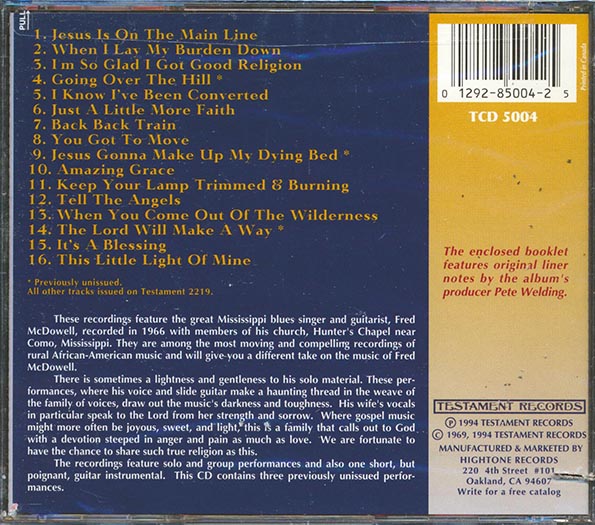 Fred McDowell - Amazing Grace (CD)