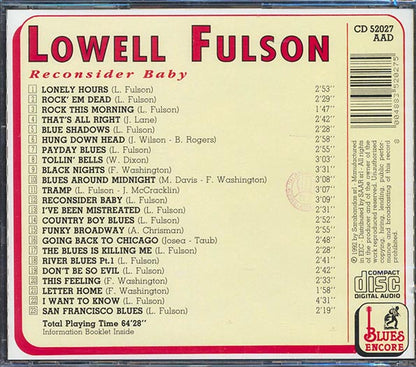 Lowell Fulson - Reconsider Baby (CD)