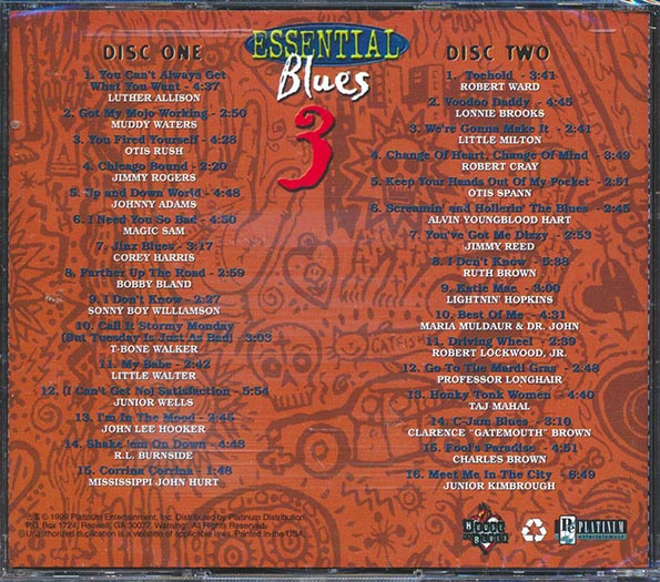 Muddy Waters, Johnny Adams, Magic Sam, Etc. - Essential Blues 3 (31 tracks) (CD)