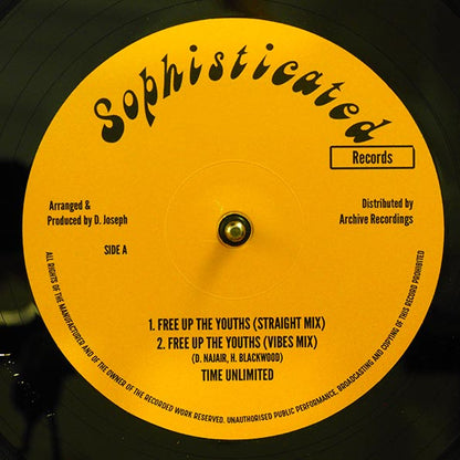 Time Unlimited - Free Up The Youths (Straight Mix); Time Unlimited - Free Up The Youths (Vibes Mix)  /  High Times Players - Free Up The Youths Version (12")