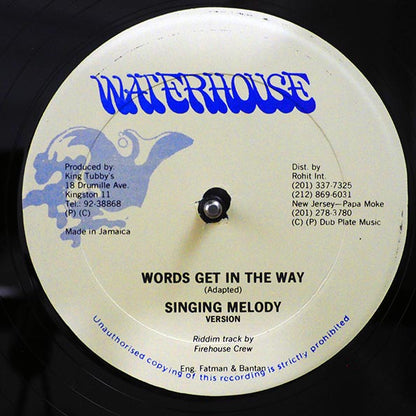 Singing Melody - She Want To Tie Me; Firehouse Crew - Version  /  Singing Melody - Words Get In The Way; Firehouse Crew - Version (12")