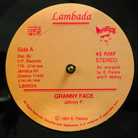 Johnny P - Granny Face; Version  /  Tuffest - Mary; Version (rhythm: "Answer AKA Never Let Go") (12")