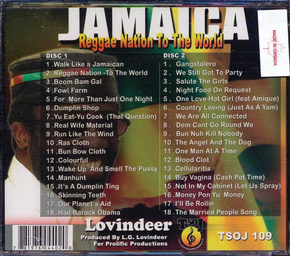Lovindeer - Jamaica: Reggae Nation To The World (36 tracks) (CD)