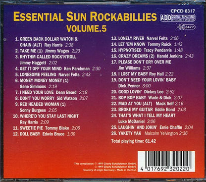 Ray Harris, Narvel Felts, Gene Simmons, Etc. - Essential Sun Rockabillies Volume 5 (CD)