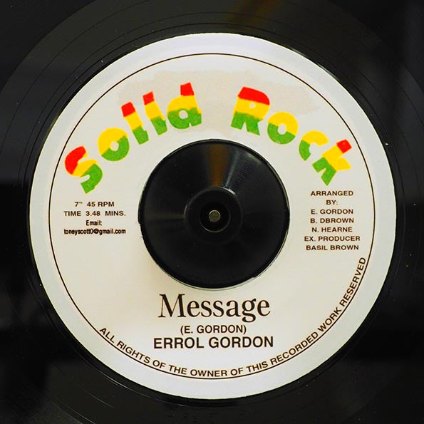 Errol Gordon - Message  /  Version (7")