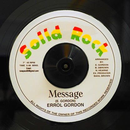 Errol Gordon - Message  /  Version (7")