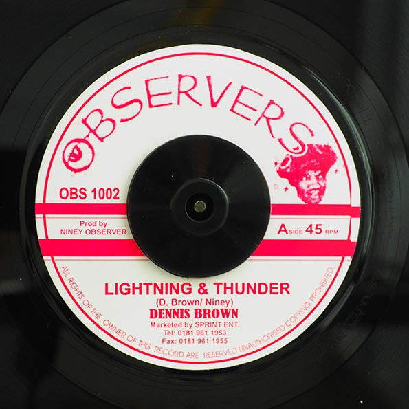 Dennis Brown - Lightning & Thunder  /  Niney - Blood & Fire (7")