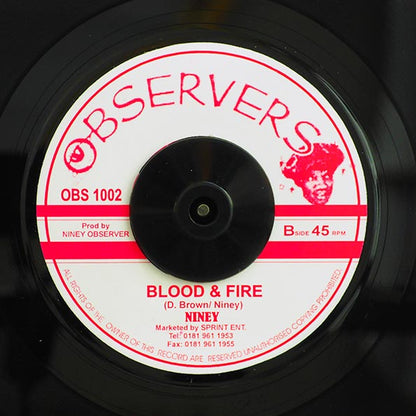 Dennis Brown - Lightning & Thunder  /  Niney - Blood & Fire (7")
