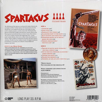 Alex North - Spartacus Original Motion Picture Soundtrack (+bonus track) (ltd. ed.) (LP) - PureSound Records