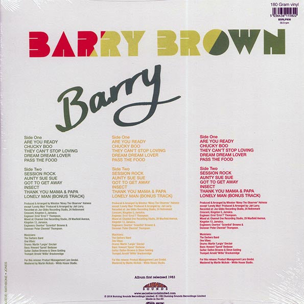 Barry Brown - Barry (LP)