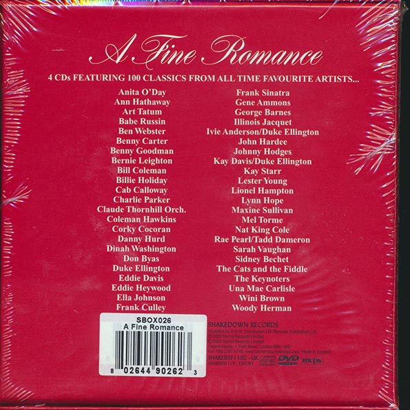 Cab Calloway, Billie Holiday, Benny Goodman, Frank Sinatra, Etc. - A Fine Romance: 100 Hot Tunes From The 1930s To The 1950s (100 tracks) (4xCD) (CD)