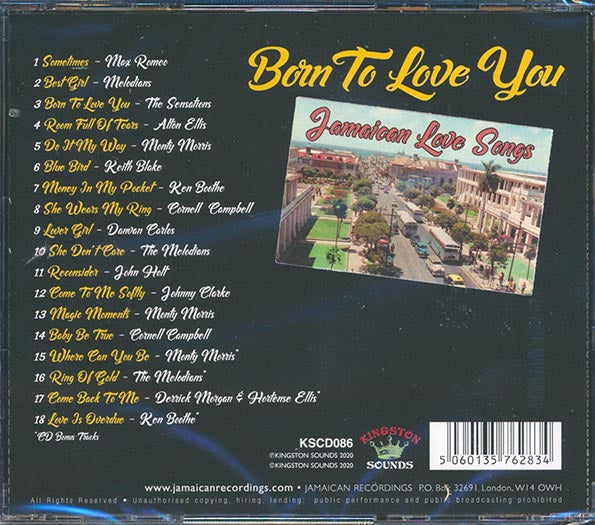 Alton Ellis, Ken Boothe, The Melodians, Etc. - Born To Love You: Jamaican Love Songs (CD)