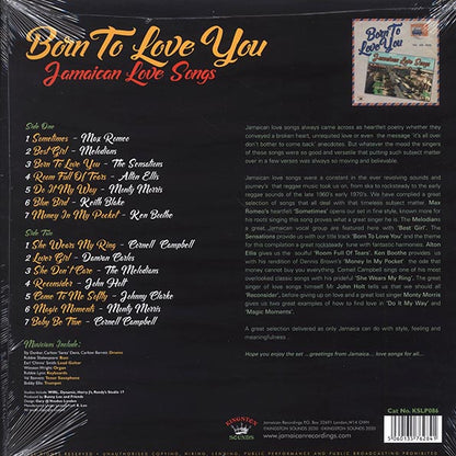 Alton Ellis, Ken Boothe, The Melodians, Etc. - Born To Love You: Jamaican Love Songs (LP) - PureSound Records