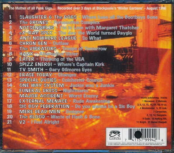 Chron Gen, Slaughter & The Dogs, Major Accident, Etc. - Holidays In The Sun: Blackpool 1996 Celebrating 20 Years Of Punk! (21 tracks) (CD)