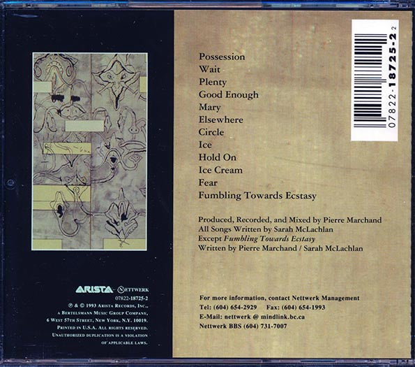 Sarah McLachlan - Fumbling Torwards Ecstasy (CD)