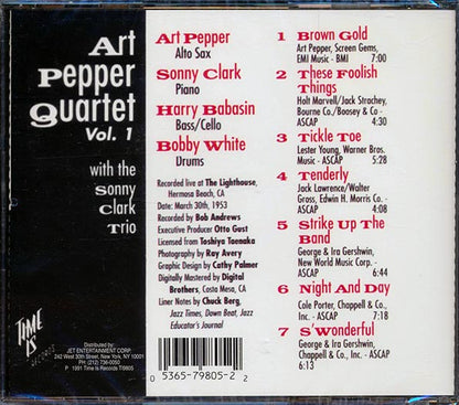 Art Pepper Quartet - Art Pepper Quartet Volume 1 With Sonny Clark Trio (CD)